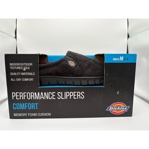 Dickies Men's Black Slip-On Slippers Size M (8-9) Indoor/Outdoor New in Box